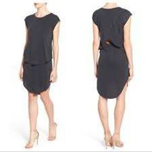 Trouvé Slate Gray Draped Back‎ Sleeveless Dress XS